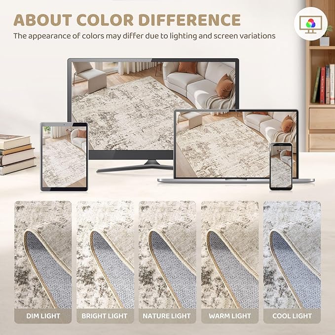 UERMEI 5x7 Area Rug Living Room Rugs - Image 5