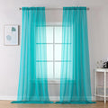 OVZME 2 Panels Sheer Window Curtain Panels 96" Length by OVZME