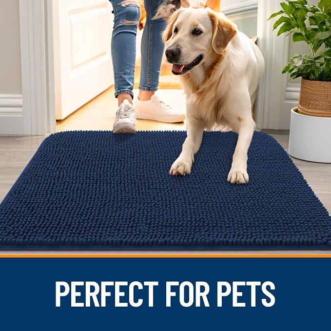 OLANLY Dog Door Mat for Muddy Paws 54x32, Absorbs Moisture and Dirt, Absorbent - Image 6