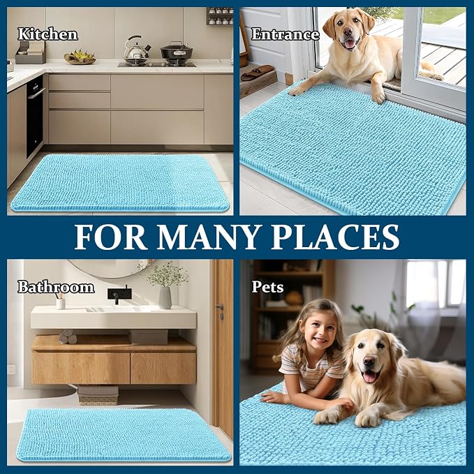 OLANLY Dog Door Mat for Muddy Paws 45x27, Absorbs Moisture and Dirt, Absorbent - Image 8