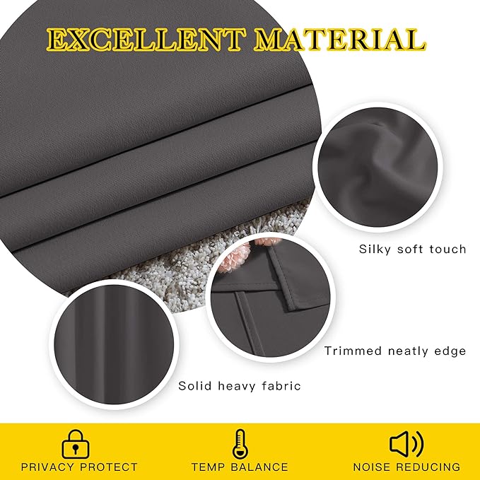 NICETOWN Blackout 72 inch Curtains - Image 4