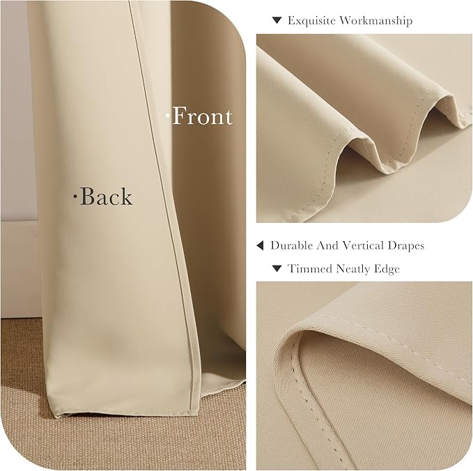 PONY DANCE Thermal Insulated Small Window Curtains Short Drapes - Image 6
