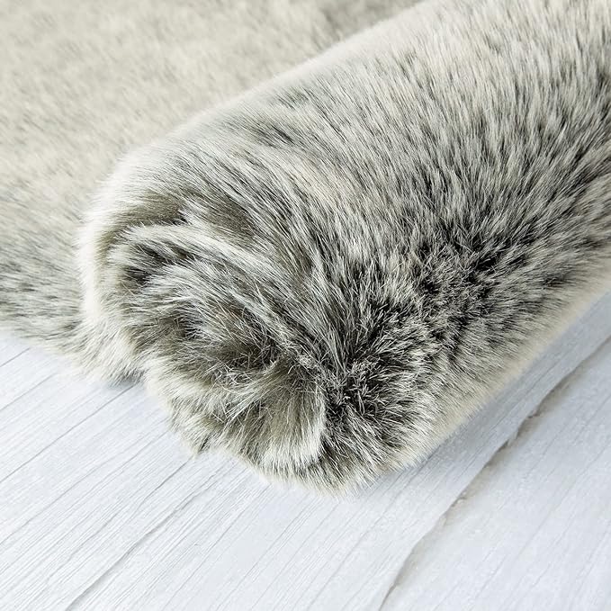 Ashler HOME DECO Soft Fox Faux Fur Chair Couch Cover Area Rug - Image 6
