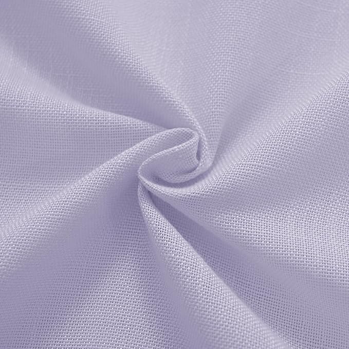 Lavender Purple Linen Curtains 84 Inch Length 2 Panels Set - Image 6