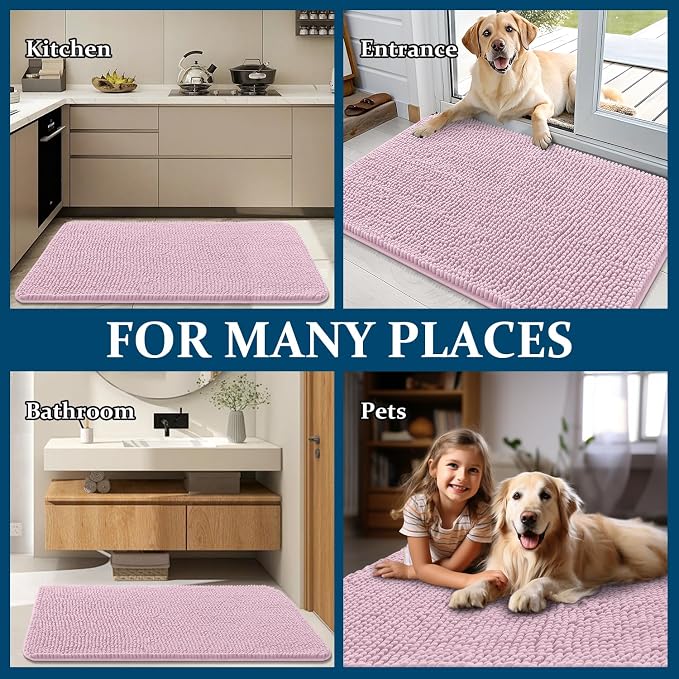 OLANLY Dog Door Mat for Muddy Paws 48x30, Absorbs Moisture and Dirt, Absorbent - Image 8