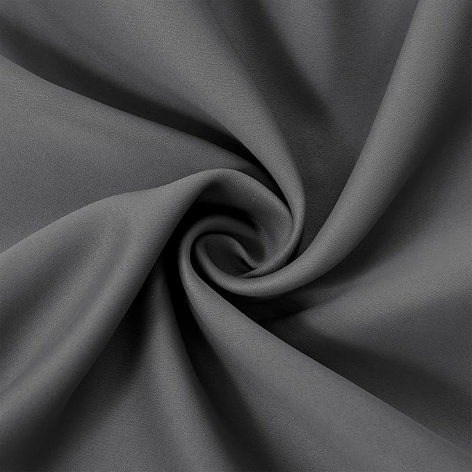 LEMOMO Grey Blackout Curtains 42 x 63 Inch Length/Set of 2 Curtain - Image 5