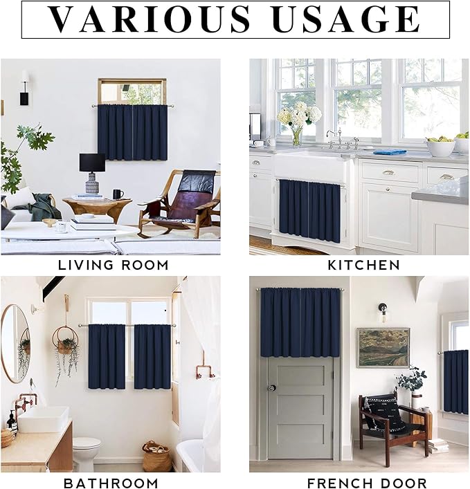 RYB HOME Short Blackout Curtains - Image 8