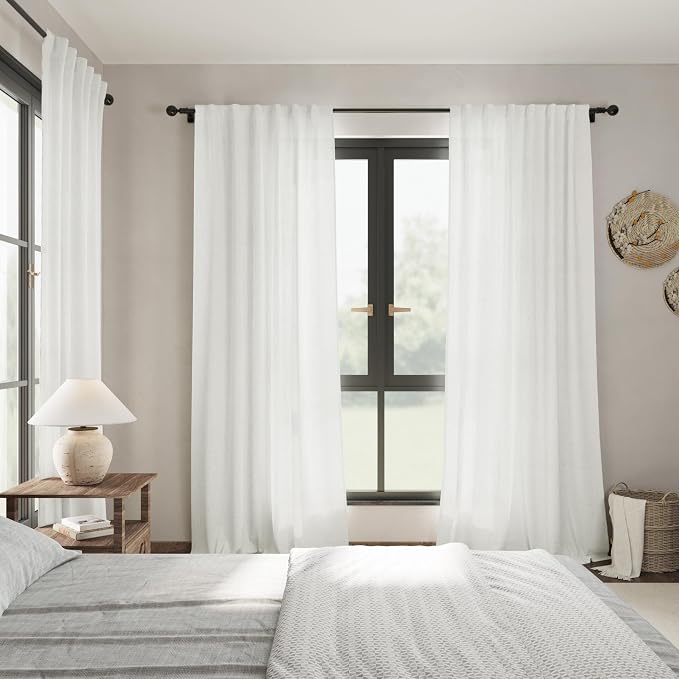 Nanspring Ivory Curtains 80 Inches Length - Image 7