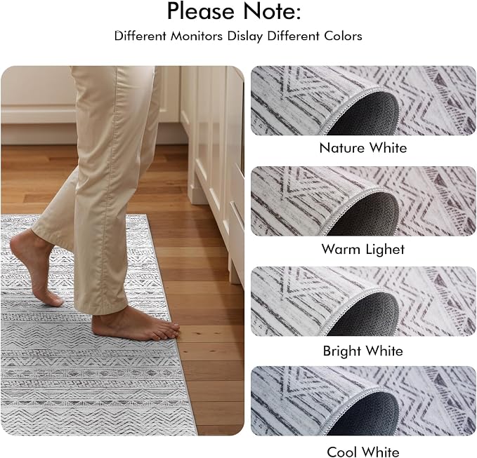 2x3 Washable Entryway Area Rug: Moroccan Small Runner Rug - Image 8