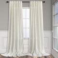 Pitalk Cream Linen Curtains 94 Inches Long 2 Panels by Pitalk