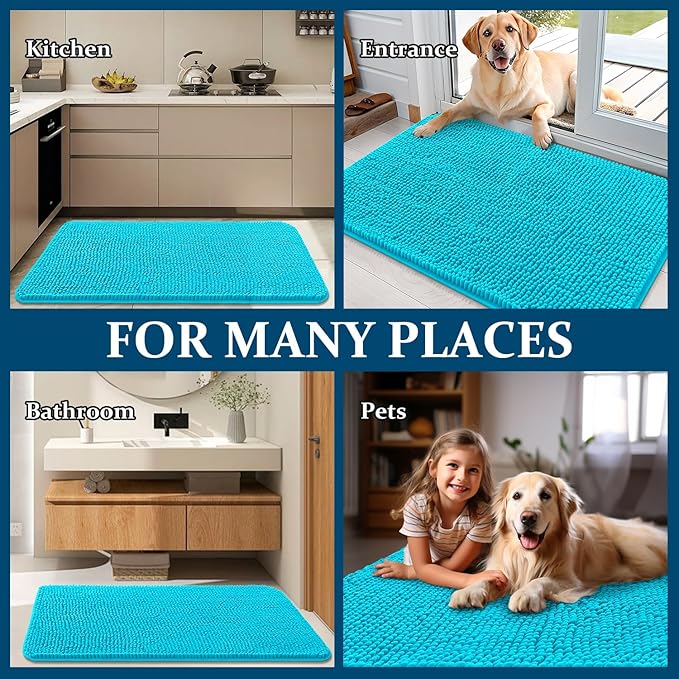 OLANLY Dog Door Mat for Muddy Paws 35x24, Absorbs Moisture and Dirt, Absorbent - Image 8