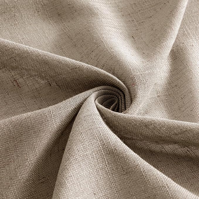 MIULEE Taupe Grey Linen Curtains 96 Inches Long 2 Panels - Image 8