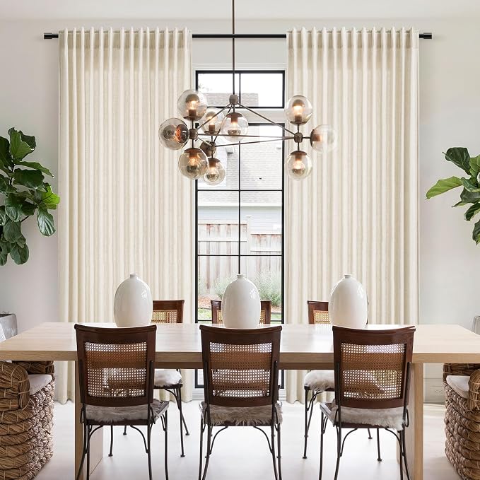 Extra Long Warm Beige Linen Curtains 120 Inch - Image 7