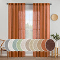 MIULEE Orange Curtains 84 Inch Length 2 Panels by MIULEE