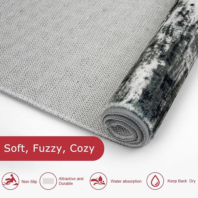 KOZYFLY 3x10 Ft Rug Modern Ombre Runner Rug - Image 6