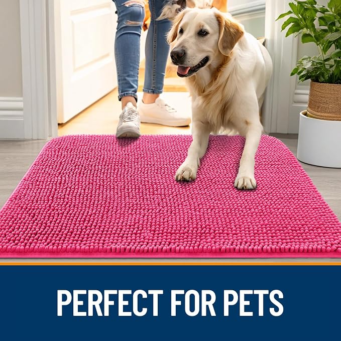 OLANLY Dog Door Mat for Muddy Paws 24x16, Absorbs Moisture and Dirt, Absorbent - Image 6