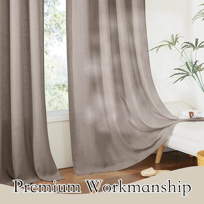 RYB HOME Sheer Curtains 95 inches Long - Image 5