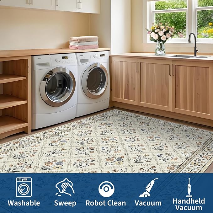 GarveeHome Living Room Rug 5x7 Rug Machine Washable Stain Resistant Area Rug - Image 7