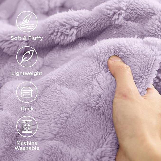 Bedsure GentleSoft Lavender Fog Twin XL Blanket - Image 3