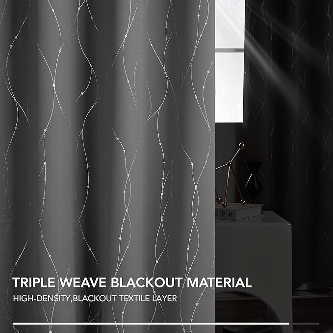 Deconovo Kitchen Curtains, Short Blackout Drapes 42 x 45 Inch, Thermal - Image 5
