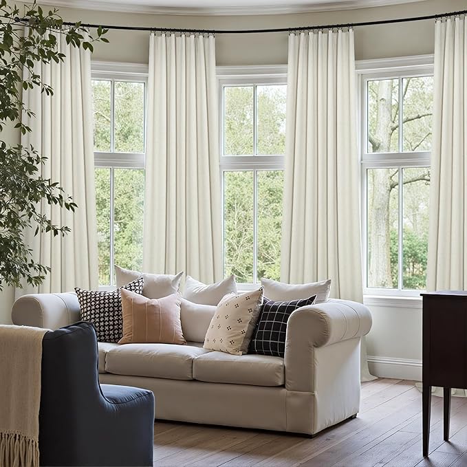 Neutral 80 Inch Nursery Blackout Curtains - Image 7