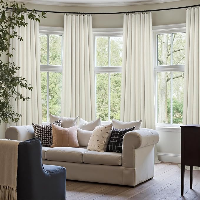 Pitalk 100% Blackout Short Linen Curtains - Image 9
