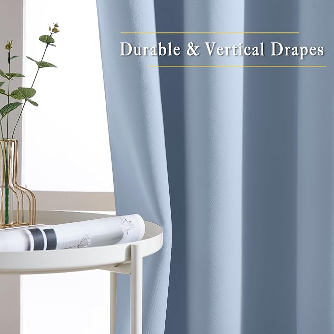 NICETOWN Blackout Curtains for Bedroom 63 inch Length 2 Panels - Image 5