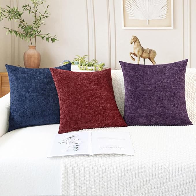 CaliTime Christmas Throw Pillow Covers Decorative 24 X 24 Inches Pack of 2 Cozy - Image 5