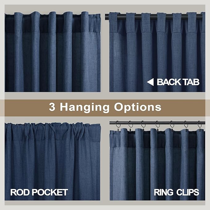 Pitalk Navy Curtains 54 Inch Length - Image 5