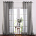 NICETOWN Dark Grey Sheer Curtains 90 inches Long 2 Panels, Grommet Top Soft by NICETOWN