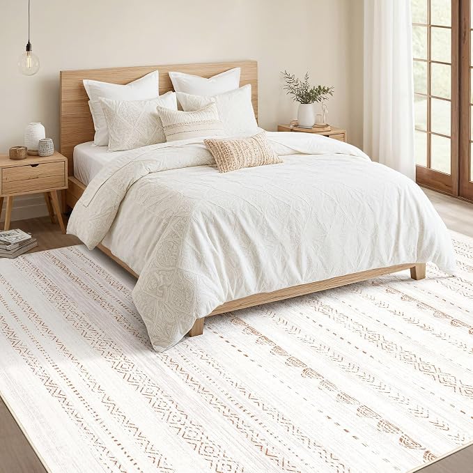 Nakagishi Area Rug Living Room Rugs: 9x13 Large Soft Machine Washable Boho - Image 5