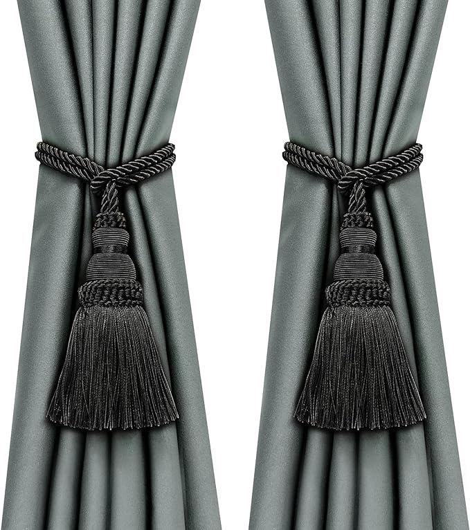 Fenghuangwu 6 Pack Curtain Tie Backs Rope Tassels - Image 4