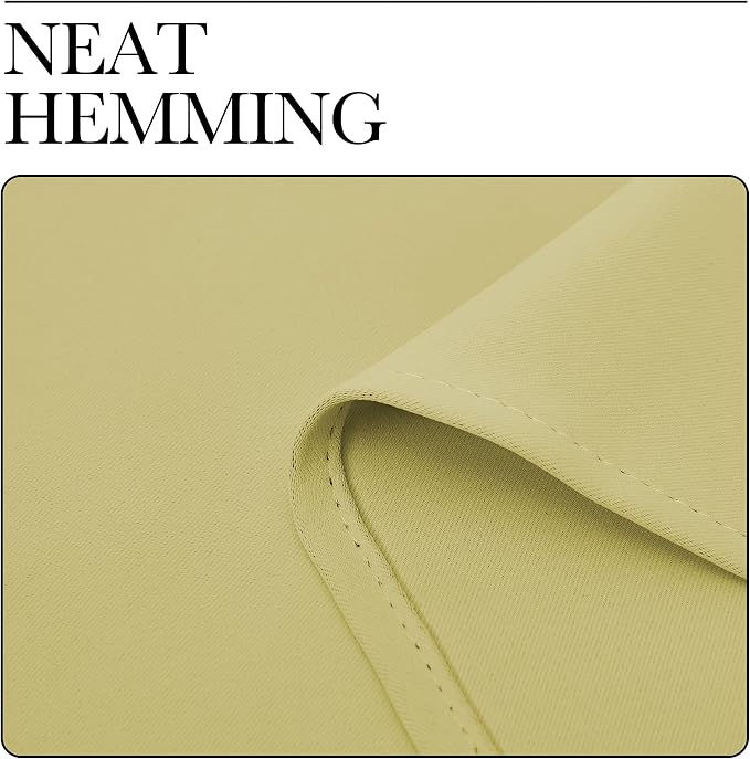 NICETOWN Blackout Curtains for Living Curtains, Paler Yellow, 52 by 63 Inch - Image 6