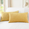 CaliTime Throw Pillow Covers Decorative 16 X 26 Inches Pack of 2 Cozy Chenille by CaliTime