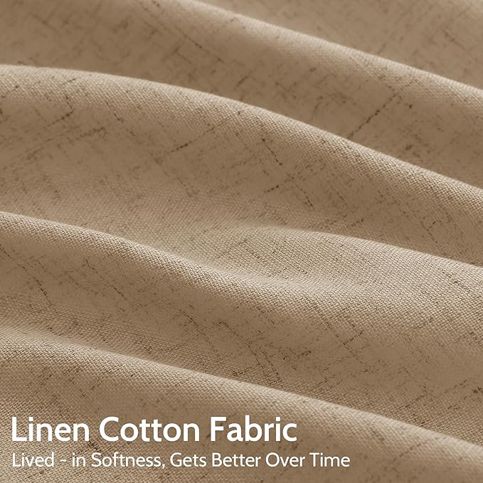 Nanspring Sand Beige Curtains 96 Inches Long - Image 4