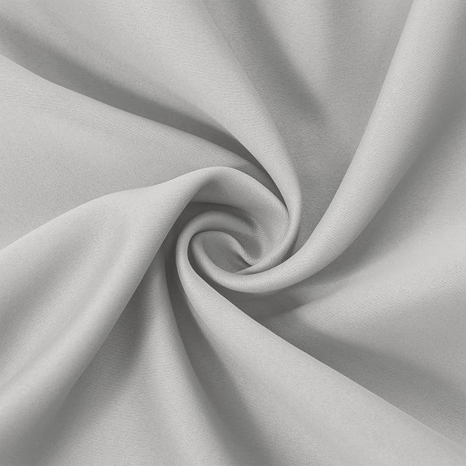 LEMOMO Blackout Curtains 52 x 84 inch/Light Grey Curtains Set of 2 - Image 5
