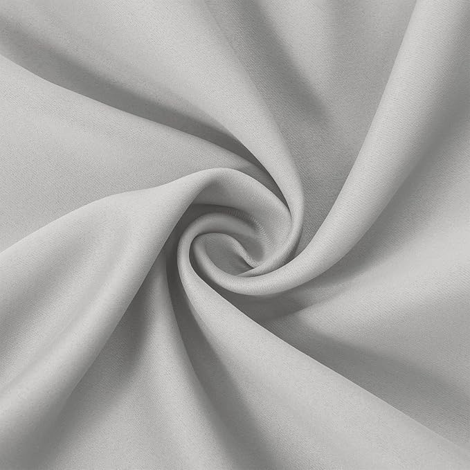 LEMOMO Blackout Curtains 52 x 95 inch/Light Grey Curtains Set of 2 - Image 5