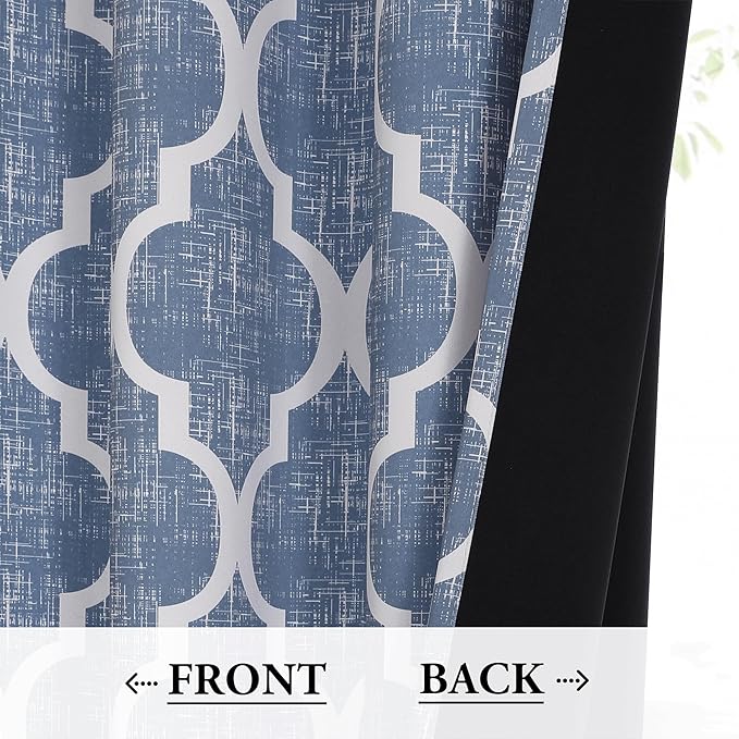 Beauoop 100% Blackout Curtains 72 Inches Long 2 Panels - Image 3
