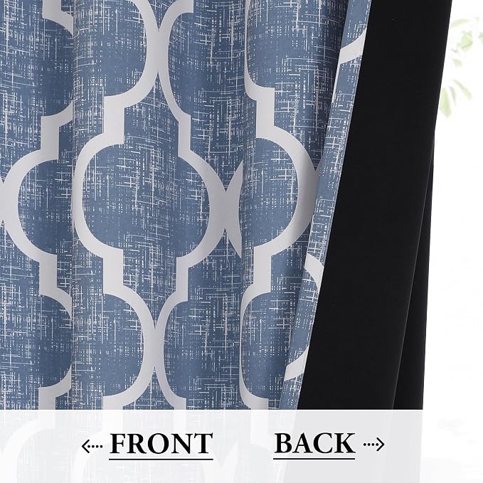 Beauoop 100% Blackout Curtains 84 Inches Long 2 Panels - Image 3