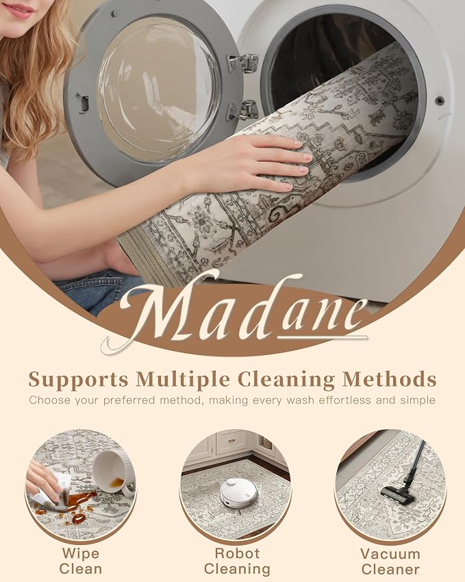 Madane 4x12 Wide Hallway Runners: Washable 12ft Runner Rug - Image 8