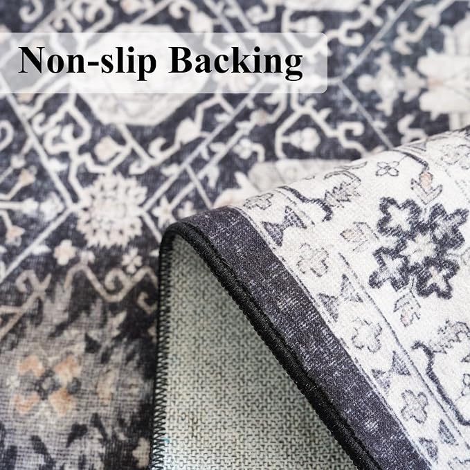 4x6 Living Room Area Rugs: Washable Non-Slip Boho Decorative Rugs - Image 5