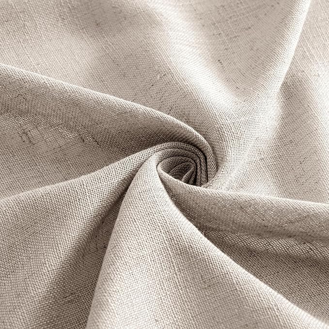 MIULEE Natural Linen Curtains 63 Inch Length 2 Panels - Image 8