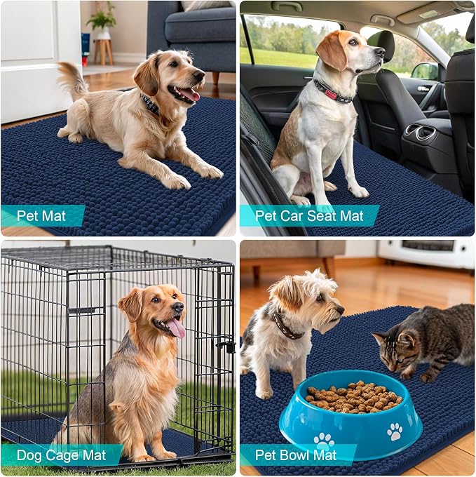OLANLY Dog Door Mat for Muddy Paws 59x32, Absorbs Moisture and Dirt, Absorbent - Image 7