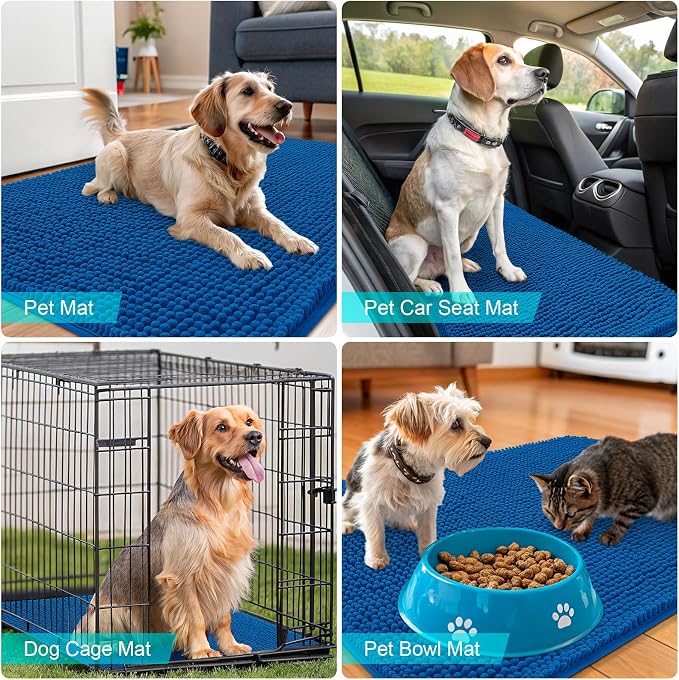 OLANLY Dog Door Mat for Muddy Paws 34x21, Absorbs Moisture and Dirt, Absorbent - Image 7