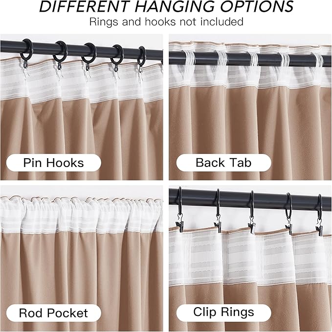RYB HOME Blush Velvet Curtains - Image 4