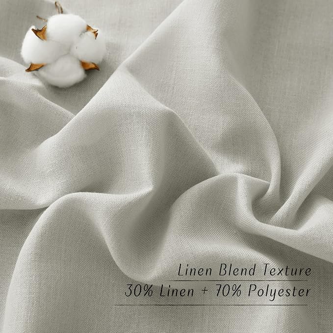 NICETOWN Thick Linen Gray Curtains - Image 4