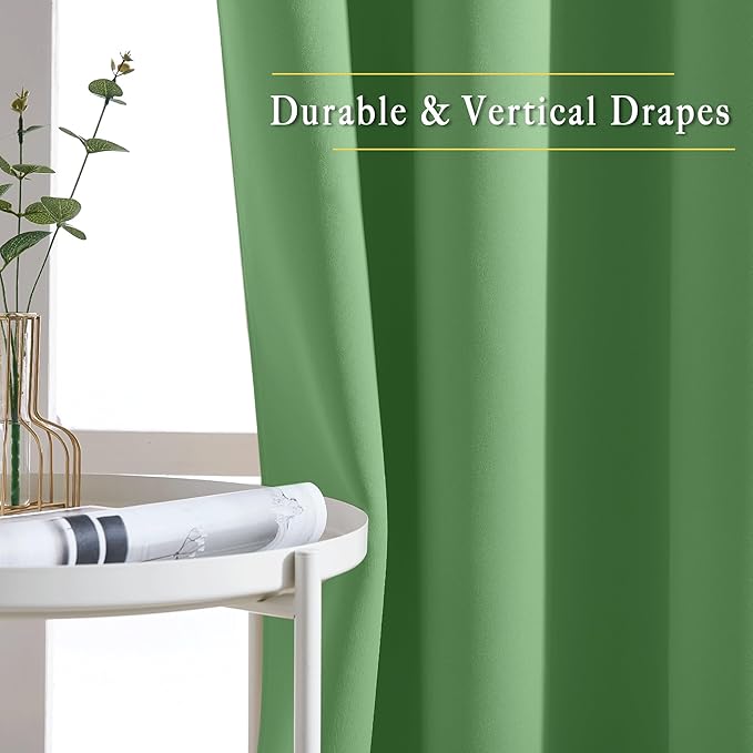 NICETOWN 66 inch Forest Green Curtains - Image 5