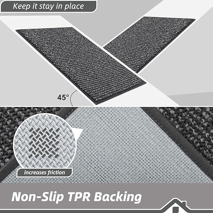 BEQHAUSE Kitchen Rugs and Mats 2PCS, Non-Slip Kitchen Mats - Image 4