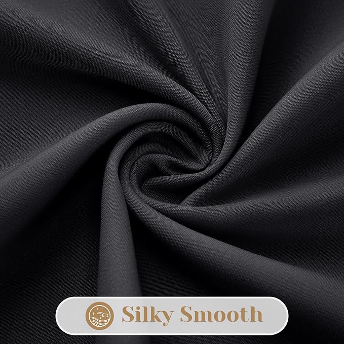 HOMEIDEAS Halloween Non-See-Through Black Privacy Sheer Curtains, 52 X 54 - Image 7