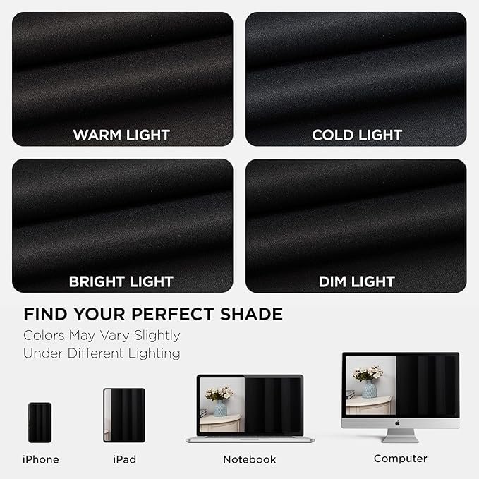 Joydeco Blackout Curtains 72 Inch Length 2 Panels Set, Thermal Insulated Long - Image 6